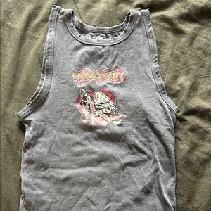 Aerosmith 'Angel' Graphic Tank Top - Gray